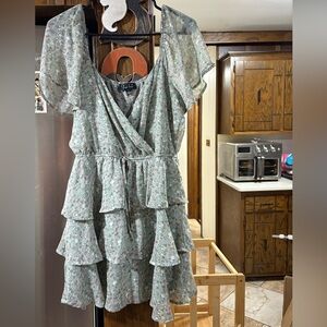 Trixxi Floral Ruffle Dress